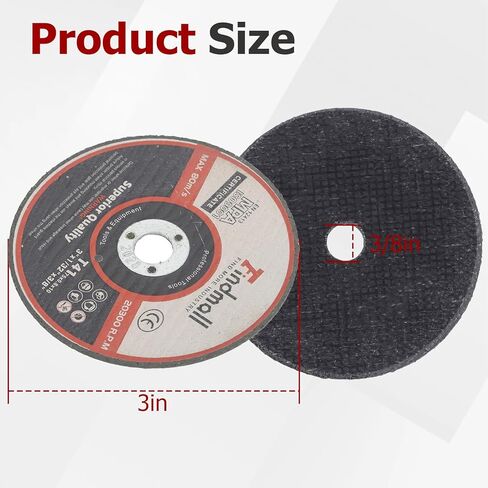 findmall 100Pcs 3 x 1/32 x 3/8 Inch Cut Off Wheel for Metal, Angle Grinder Disc - Aluminum Oxide Abrasive Wheel for Steel, Stainless in Saudi Arabia