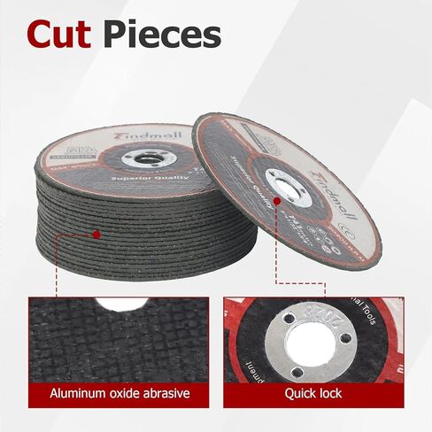 findmall 100Pcs 3 x 1/32 x 3/8 Inch Cut Off Wheel for Metal, Angle Grinder Disc - Aluminum Oxide Abrasive Wheel for Steel, Stainless in Saudi Arabia