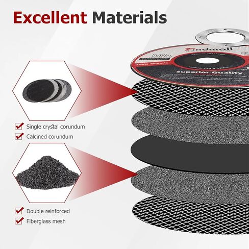 findmall 100Pcs 3 x 1/32 x 3/8 Inch Cut Off Wheel for Metal, Angle Grinder Disc - Aluminum Oxide Abrasive Wheel for Steel, Stainless in Saudi Arabia