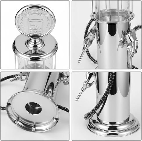 Milltrip Gas Pump Dispenser, Double Guns Beer/Wine/Liquor Dispense Metal Pump Gas Station, Beer Tower Dispenser Beverage Pump Liquor Dispenser for Scotch, Vodka, Cocktails, Non-Alcoholic Drink in Saudi Arabia