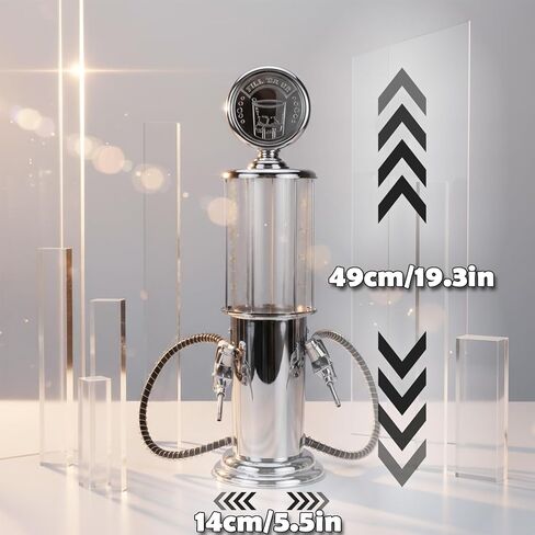 Milltrip Gas Pump Dispenser, Double Guns Beer/Wine/Liquor Dispense Metal Pump Gas Station, Beer Tower Dispenser Beverage Pump Liquor Dispenser for Scotch, Vodka, Cocktails, Non-Alcoholic Drink in Saudi Arabia