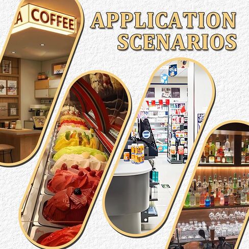 Kolice Commercial Tabletop Ice Cream Showcase Freezer, Desktop Ice Cream Dipping Cabinet, Countertop ice cream display showcase freezer with 3 Pans, Auto Defrost, Anti-Fog Glass, LED light included in Kuwait