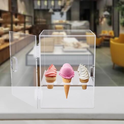 Ice Cream Cone Display/Storage Case Cabinet Acrylic Waffle Cone Holder 9 Holes in Kuwait