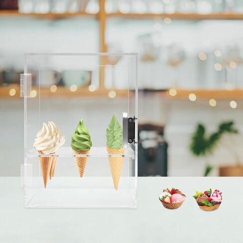 Ice Cream Cone Display/Storage Case Cabinet Acrylic Waffle Cone Holder 9 Holes in Kuwait