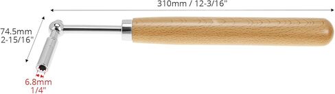 QWORK #2 Piano Tuning Wrench, Universal Star Tip Long Handle Tuning Tool with Velvet Bag, Professional & Beginner Piano Repair Kit for Upright & Grand Pianos, 11.6" L x 3" W in Kuwait