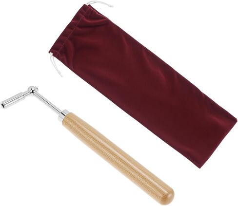 QWORK #2 Piano Tuning Wrench, Universal Star Tip Long Handle Tuning Tool with Velvet Bag, Professional & Beginner Piano Repair Kit for Upright & Grand Pianos, 11.6" L x 3" W in Kuwait
