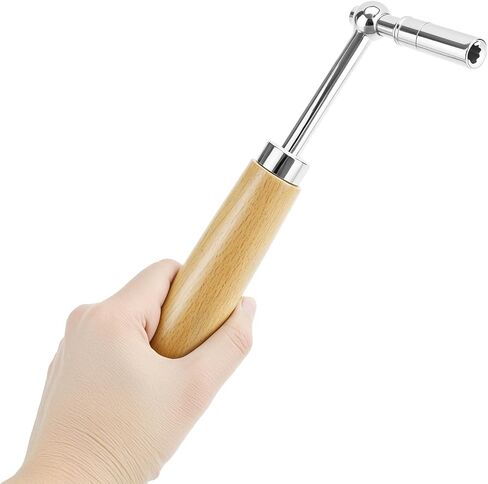 QWORK #2 Piano Tuning Wrench, Universal Star Tip Long Handle Tuning Tool with Velvet Bag, Professional & Beginner Piano Repair Kit for Upright & Grand Pianos, 11.6" L x 3" W in Kuwait