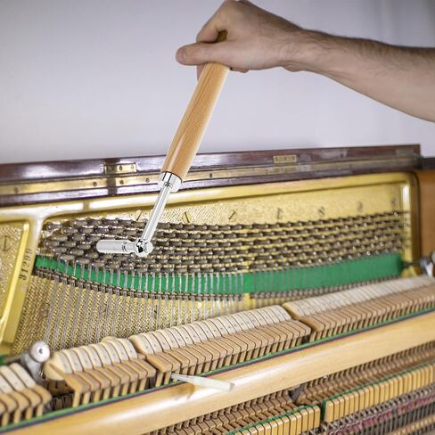 QWORK #2 Piano Tuning Wrench, Universal Star Tip Long Handle Tuning Tool with Velvet Bag, Professional & Beginner Piano Repair Kit for Upright & Grand Pianos, 11.6" L x 3" W in Kuwait