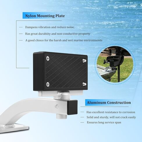 Aluminum 90 Degree Adjustable Trolling Motor Deck Mount for Clamp-on Type Electric Trolling Motors, for Kayak Canoe, Small boat, Jon Boats, Skiffs丨Adjustable Angle丨Quick Removal丨Good Weld in Saudi Arabia
