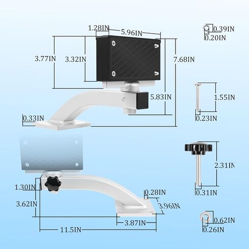 Aluminum 90 Degree Adjustable Trolling Motor Deck Mount for Clamp-on Type Electric Trolling Motors, for Kayak Canoe, Small boat, Jon Boats, Skiffs丨Adjustable Angle丨Quick Removal丨Good Weld in Saudi Arabia