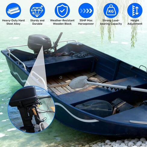 MJ-1-DP لوحة جاك 4 بوصة لوحات جاك محرك صغيرة للمحرك الخارجي تصل إلى 35 حصان، لوحة جاك قابلة للتعديل مع كتلة تثبيت خشبية، إضافة مسافة يدوية بين المحرك والرافعة in Kuwait