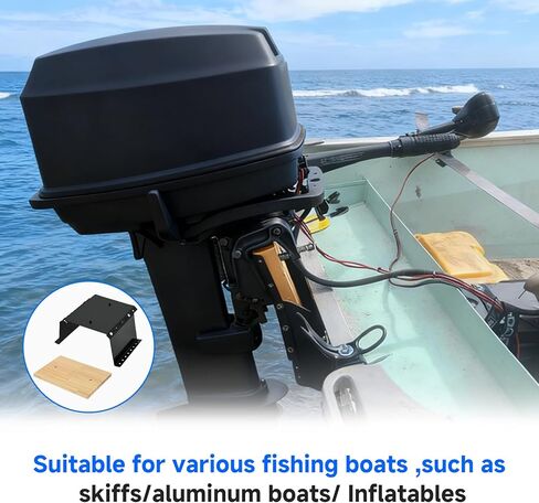 MJ-1-DP لوحة جاك 4 بوصة لوحات جاك محرك صغيرة للمحرك الخارجي تصل إلى 35 حصان، لوحة جاك قابلة للتعديل مع كتلة تثبيت خشبية، إضافة مسافة يدوية بين المحرك والرافعة in Kuwait