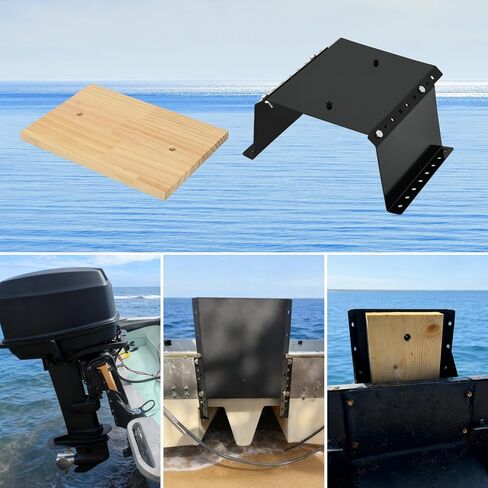 MJ-1-DP لوحة جاك 4 بوصة لوحات جاك محرك صغيرة للمحرك الخارجي تصل إلى 35 حصان، لوحة جاك قابلة للتعديل مع كتلة تثبيت خشبية، إضافة مسافة يدوية بين المحرك والرافعة in Kuwait