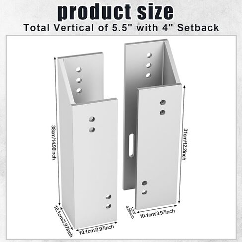 Fixed Jack Plate 4 Inch Setback Durable Aluminum Boat Jack Plate for Outboard Motor Height Adjustment Improved Performance and Control Corrosion Resistant and high Load-Bearing Capacity in Kuwait
