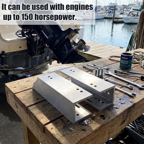 Fixed Jack Plate 4 Inch Setback Durable Aluminum Boat Jack Plate for Outboard Motor Height Adjustment Improved Performance and Control Corrosion Resistant and high Load-Bearing Capacity in Kuwait