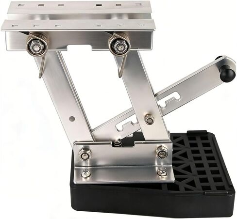 2 Stroke Marine Outboard Motor Support, 7.5HP-20HP Outboard Motor Bracket for Boat, Heavy Duty Aluminum Boat Engine Motor Kicker with Plastic Mounting Plate, Max Load 20HP in Saudi Arabia