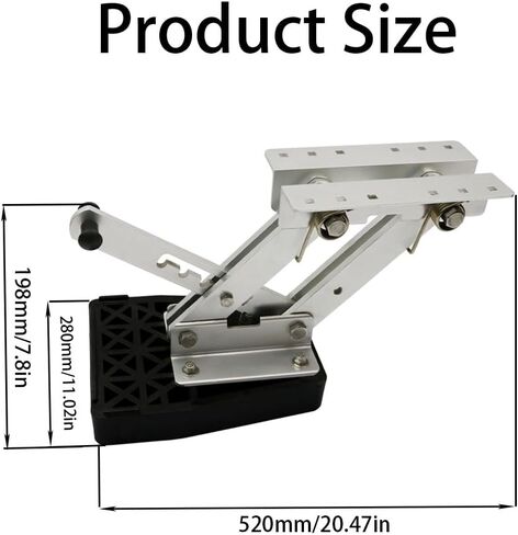 2 Stroke Marine Outboard Motor Support, 7.5HP-20HP Outboard Motor Bracket for Boat, Heavy Duty Aluminum Boat Engine Motor Kicker with Plastic Mounting Plate, Max Load 20HP in Saudi Arabia