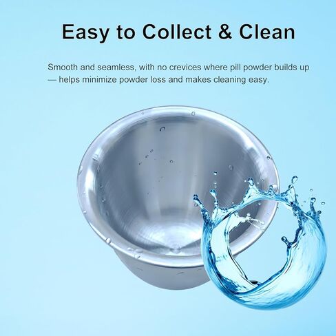 مجموعة مسحوق حبوب منع الحمل الناعم ومدافع الهاون والمدقة للحبوب الكبيرة والصغيرة والمتعددة، تحل مشكلات مطحنة حبوب الدواء الشائعة - الفولاذ المقاوم للصدأ الصلب 304، 10 أونصة in Kuwait