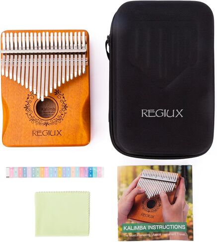 Kalimba 21 Keys Thumb Piano with Protective Case, Tuning Hammer, Study Instruction, Quality Instrument for Student, Adult, Beginners in Kuwait