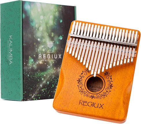 Kalimba 21 Keys Thumb Piano with Protective Case, Tuning Hammer, Study Instruction, Quality Instrument for Student, Adult, Beginners in Kuwait