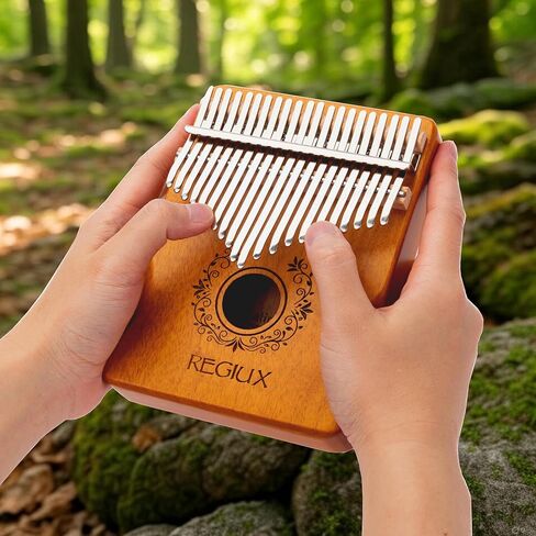 Kalimba 21 Keys Thumb Piano with Protective Case, Tuning Hammer, Study Instruction, Quality Instrument for Student, Adult, Beginners in Kuwait