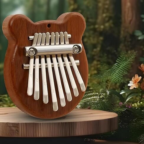 Mini Bear 8-Tone Kalimba Thumb Piano - Portable Finger Piano for Beginners, Stress Relief Gift for Music Enthusiasts in Saudi Arabia