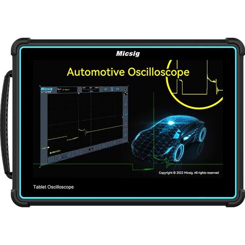 Micsig راسم الذبذبات اللوحي للسيارات، راسم الذبذبات التشخيصي المحمول المحمول 4 قنوات 10.1 بوصة شاشة لمس 100 ميجا هرتز عرض النطاق الترددي 1GSa/s معدل أخذ العينات 110 ميجابت في الثانية عمق الذاكرة، ATO1004 in Kuwait