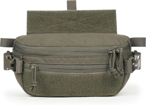 Tactical Hanger Pouch,Compact Abdominal Dangler Drop Fanny Pack with Hook and Loop in Kuwait