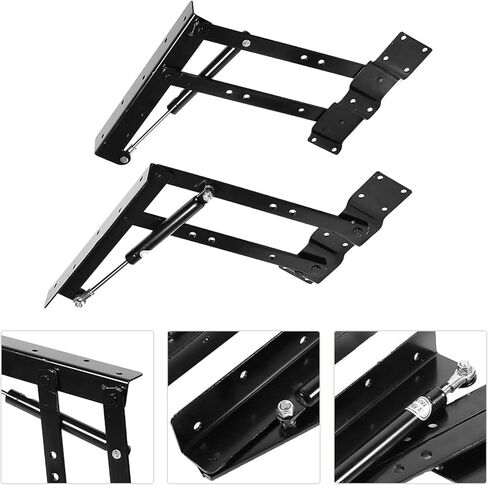 Aramox Heavy Duty Steel Lift Up Coffee Table Mechanism, Large Load Capacity 50kg 100lb, with Hydraulic Hinges Springs, for Functional Furniture Space Saving in Saudi Arabia