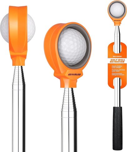 مسترد كرة الجولف الاحترافي مع حلقة مطاطية، 9أقدام/12أقدام/16.3أقدام/20أقدام تلسكوبي، عمود سميك من الفولاذ المقاوم للصدأ مع قبضة مطاطية أداة استرجاع كرات الجولف in Kuwait