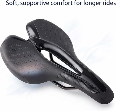 Bike Seat, Bike Saddle with Comfortable Waterproof Lightweight Design for Men and Women Road Mountain MTB Bicycle in Kuwait