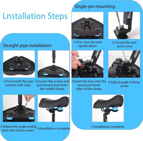Wide Bicycle Seat, Noseless Bike Seat Cushion with Ventilation & Memory Foam – Oversized Waterproof Bike Saddle for Men & Women, Perfect for Electric Bike, Stationary & Cruiser Bikes in Saudi Arabia