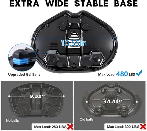 Wide Bicycle Seat, Noseless Bike Seat Cushion with Ventilation & Memory Foam – Oversized Waterproof Bike Saddle for Men & Women, Perfect for Electric Bike, Stationary & Cruiser Bikes in Saudi Arabia