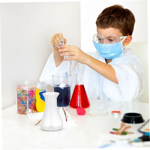 Plastic Conical Flask 50Ml with Scale and Cover Clear Erlenmeyer Flask for Laboratory Chemistry Experiments Stable Base for Accurate Measurement in Saudi Arabia
