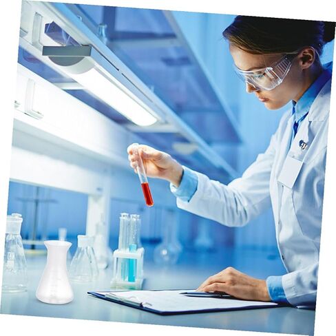 Plastic Conical Flask 50Ml with Scale and Cover Clear Erlenmeyer Flask for Laboratory Chemistry Experiments Stable Base for Accurate Measurement in Saudi Arabia