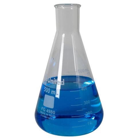 United Scientific™ FG4980-500EA, 500mL Borosilicate Glass Erlenmeyer Flask, 1 Each in Saudi Arabia