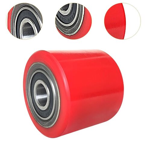 2 Pieces Roller Wheel with Bearings, PU, 80mm x 70mm, Forklift & Hand Truck Wheels in Saudi Arabia