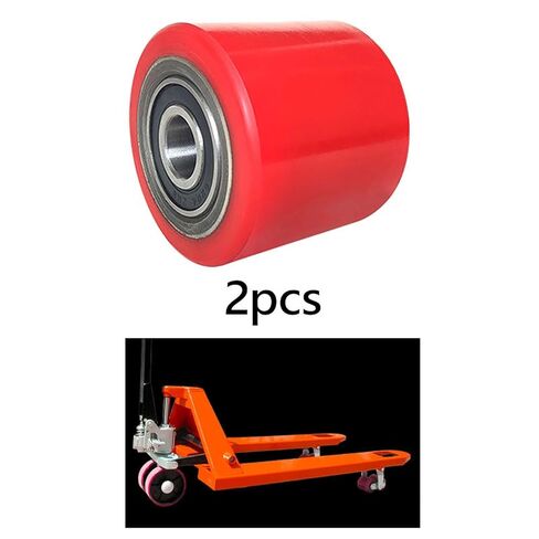 2 Pieces Roller Wheel with Bearings, PU, 80mm x 70mm, Forklift & Hand Truck Wheels in Saudi Arabia