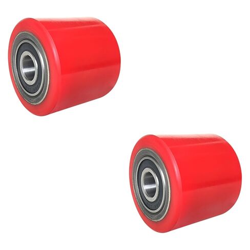 2 Pieces Roller Wheel with Bearings, PU, 80mm x 70mm, Forklift & Hand Truck Wheels in Saudi Arabia