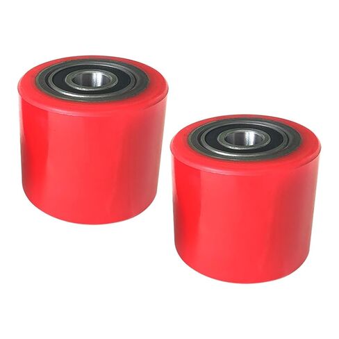 2 Pieces Roller Wheel with Bearings, PU, 80mm x 70mm, Forklift & Hand Truck Wheels in Saudi Arabia