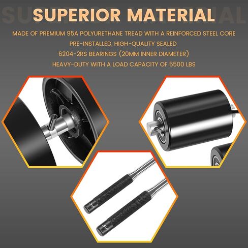 PTH50 Pallet Jack Wheel Replacement Kit Set Complete Fit for Crown PTH50 Pallet Jacks and Most Standard Pallet Jacks, with A Load Capacity of 5500 lbs in Saudi Arabia