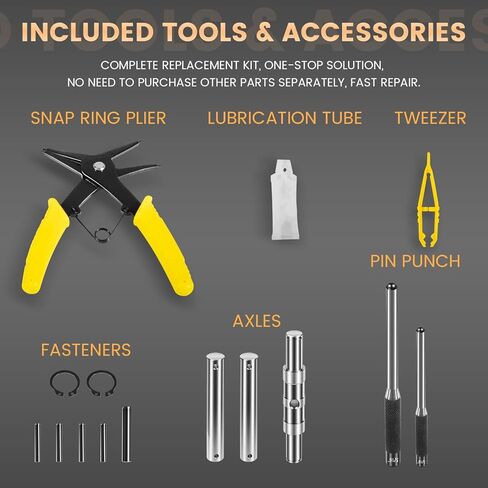 PTH50 Pallet Jack Wheel Replacement Kit Set Complete Fit for Crown PTH50 Pallet Jacks and Most Standard Pallet Jacks, with A Load Capacity of 5500 lbs in Saudi Arabia