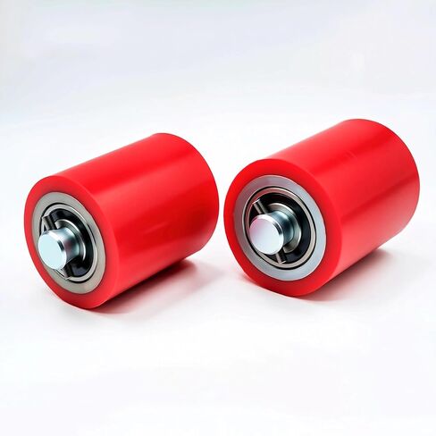 زوج من طقم استبدال عجلات تحميل البليت جاك - 3 بوصة × 3.75 بوصة (74.5 مم × 93 مم) مداس من البولي يوريثين مع محامل مثبتة مسبقًا بمعرف 20 مم، يتضمن محاور ودبابيس in Kuwait