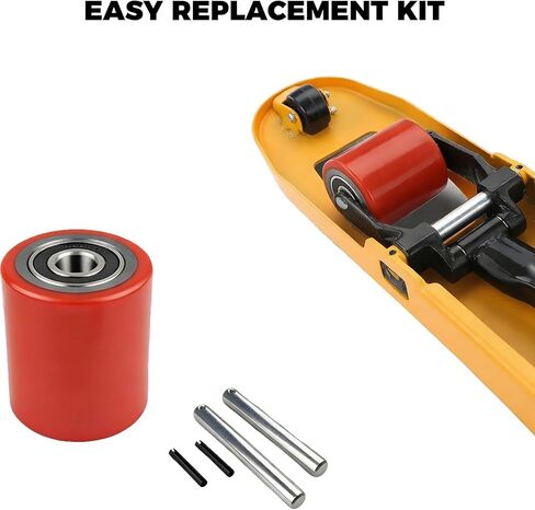 زوج من طقم استبدال عجلات تحميل البليت جاك - 3 بوصة × 3.75 بوصة (74.5 مم × 93 مم) مداس من البولي يوريثين مع محامل مثبتة مسبقًا بمعرف 20 مم، يتضمن محاور ودبابيس in Kuwait