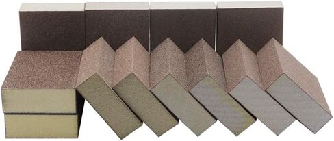 Sanding Blocks, Wet Dry Sanding Sponges 10 pcs 60-220 Grits for Wood Metal Glass Furniture Polishing(100grit) in Saudi Arabia