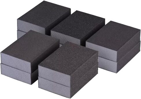 Sanding Blocks, 10 Pcs Sanding Sponges Wet Dry Sandpaper Blocks Wood Metal Plastic Multiple Grit(60grit) in Saudi Arabia