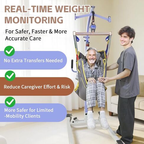 Patient Lift Weight Scale for Elderly or Bedridden, Universal Lift Scale Suitable for Nursing Home, Hospital & Home Care Use-SWL 500lbs in Saudi Arabia