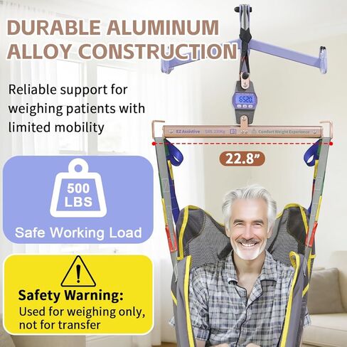 Patient Lift Weight Scale for Elderly or Bedridden, Universal Lift Scale Suitable for Nursing Home, Hospital & Home Care Use-SWL 500lbs in Saudi Arabia
