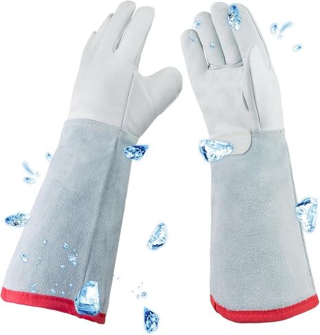 -482℉/-250℃ Cryogenic Gloves 14.2"/36cm Long Low Temperature LN2 Liquid Nitrogen Freezer Dry Ice Cryo Gloves Liquid Nitrogen Cold Storage in Kuwait