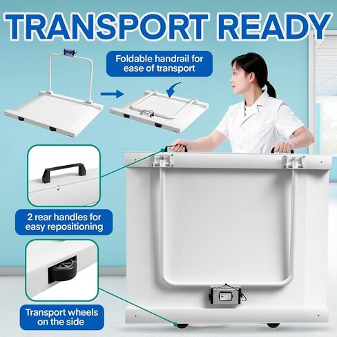 Adamson Wheelchair Scale – 1000 lb / 500 kg Roll-On Chair Scale with Ramp & Handles, Large Platform Medical & Bariatric Floor Scale for Home, Clinic & Facility in Kuwait